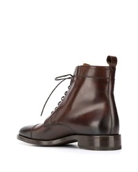 Мужские темно-коричневые кожаные классические ботинки от Scarosso