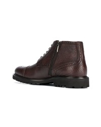 Мужские темно-коричневые кожаные классические ботинки от Baldinini