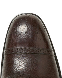 Темно-коричневые кожаные лоферы с кисточками от Brioni