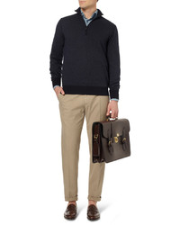 Мужские темно-коричневые кожаные лоферы от John Lobb