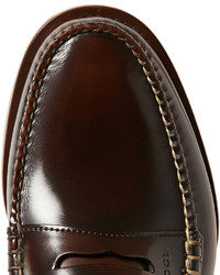 Мужские темно-коричневые кожаные лоферы от Gucci