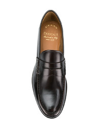 Мужские темно-коричневые кожаные лоферы от Doucal's