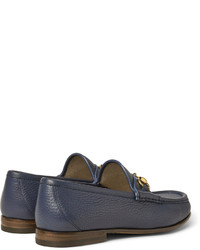 Мужские темно-коричневые кожаные лоферы от Gucci