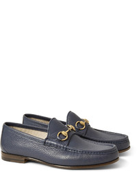 Мужские темно-коричневые кожаные лоферы от Gucci