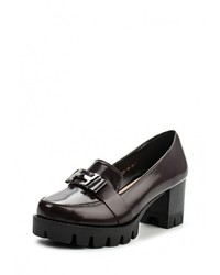 Женские темно-коричневые кожаные лоферы от Inario