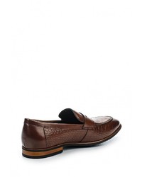 Мужские темно-коричневые кожаные лоферы от Just Couture