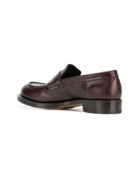 Женские темно-коричневые кожаные лоферы от Santoni