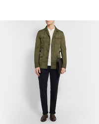 Мужские темно-коричневые кожаные лоферы от Bottega Veneta