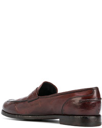 Мужские темно-коричневые кожаные лоферы от Alberto Fasciani