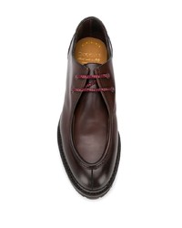 Темно-коричневые кожаные массивные туфли дерби от Doucal's