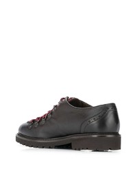 Темно-коричневые кожаные массивные туфли дерби от Doucal's