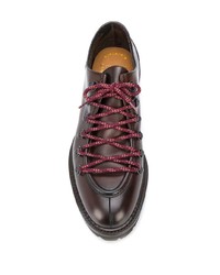 Темно-коричневые кожаные массивные туфли дерби от Doucal's