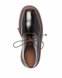 Темно-коричневые кожаные массивные туфли дерби от Marsèll