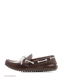Мужские темно-коричневые кожаные мокасины от Beppi