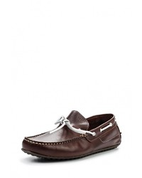 Мужские темно-коричневые кожаные мокасины от Beppi