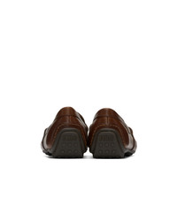 Мужские темно-коричневые кожаные мокасины от Polo Ralph Lauren