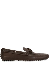 Мужские темно-коричневые кожаные мокасины от Car Shoe