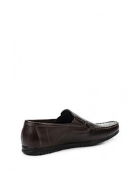 Мужские темно-коричневые кожаные мокасины от Dino Ricci
