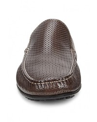 Мужские темно-коричневые кожаные мокасины от Ecco