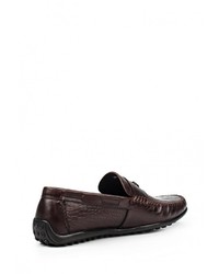 Мужские темно-коричневые кожаные мокасины от Guido Grozzi