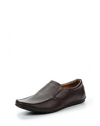 Мужские темно-коричневые кожаные мокасины от Instreet