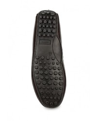 Мужские темно-коричневые кожаные мокасины от Made in Italia