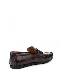 Мужские темно-коричневые кожаные мокасины от Vitacci