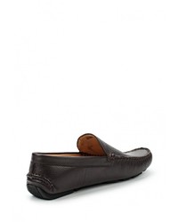 Мужские темно-коричневые кожаные мокасины от Vitacci