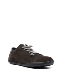 Мужские темно-коричневые кожаные низкие кеды от Camper