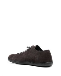 Мужские темно-коричневые кожаные низкие кеды от Camper