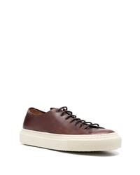 Мужские темно-коричневые кожаные низкие кеды от Buttero