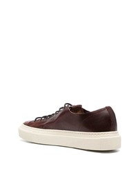 Мужские темно-коричневые кожаные низкие кеды от Buttero