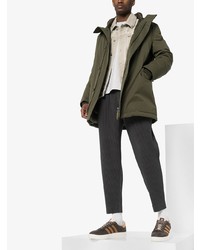 Мужские темно-коричневые кожаные низкие кеды от adidas