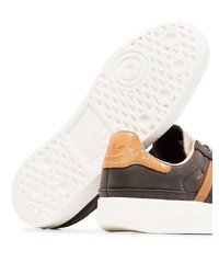 Мужские темно-коричневые кожаные низкие кеды от adidas