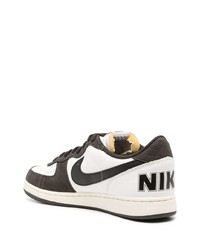 Мужские темно-коричневые кожаные низкие кеды от Nike