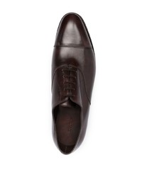 Темно-коричневые кожаные оксфорды от John Lobb