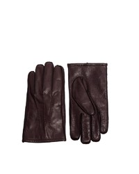Мужские темно-коричневые кожаные перчатки от Asos