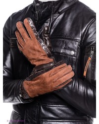 Мужские темно-коричневые кожаные перчатки от Dali Exclusive