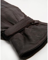 Мужские темно-коричневые кожаные перчатки от Peter Werth