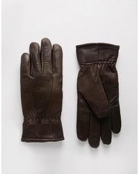 Мужские темно-коричневые кожаные перчатки от Peter Werth