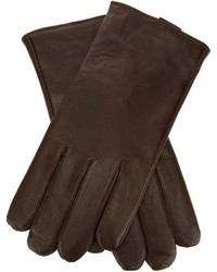 Мужские темно-коричневые кожаные перчатки от Roeckl