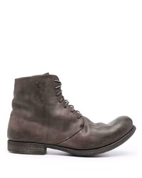 Мужские темно-коричневые кожаные повседневные ботинки от A Diciannoveventitre