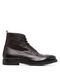 Мужские темно-коричневые кожаные повседневные ботинки от Alberto Fasciani