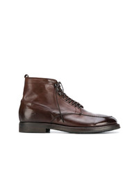 Мужские темно-коричневые кожаные повседневные ботинки от Alberto Fasciani