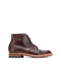 Мужские темно-коричневые кожаные повседневные ботинки от Alden