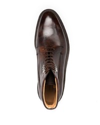 Мужские темно-коричневые кожаные повседневные ботинки от John Lobb