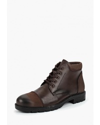Мужские темно-коричневые кожаные повседневные ботинки от Alessio Nesca