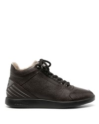 Мужские темно-коричневые кожаные повседневные ботинки от Baldinini