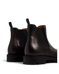 Мужские темно-коричневые кожаные повседневные ботинки от Magnanni