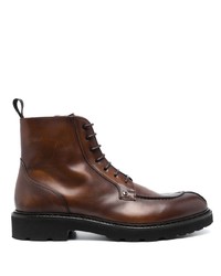 Мужские темно-коричневые кожаные повседневные ботинки от Canali